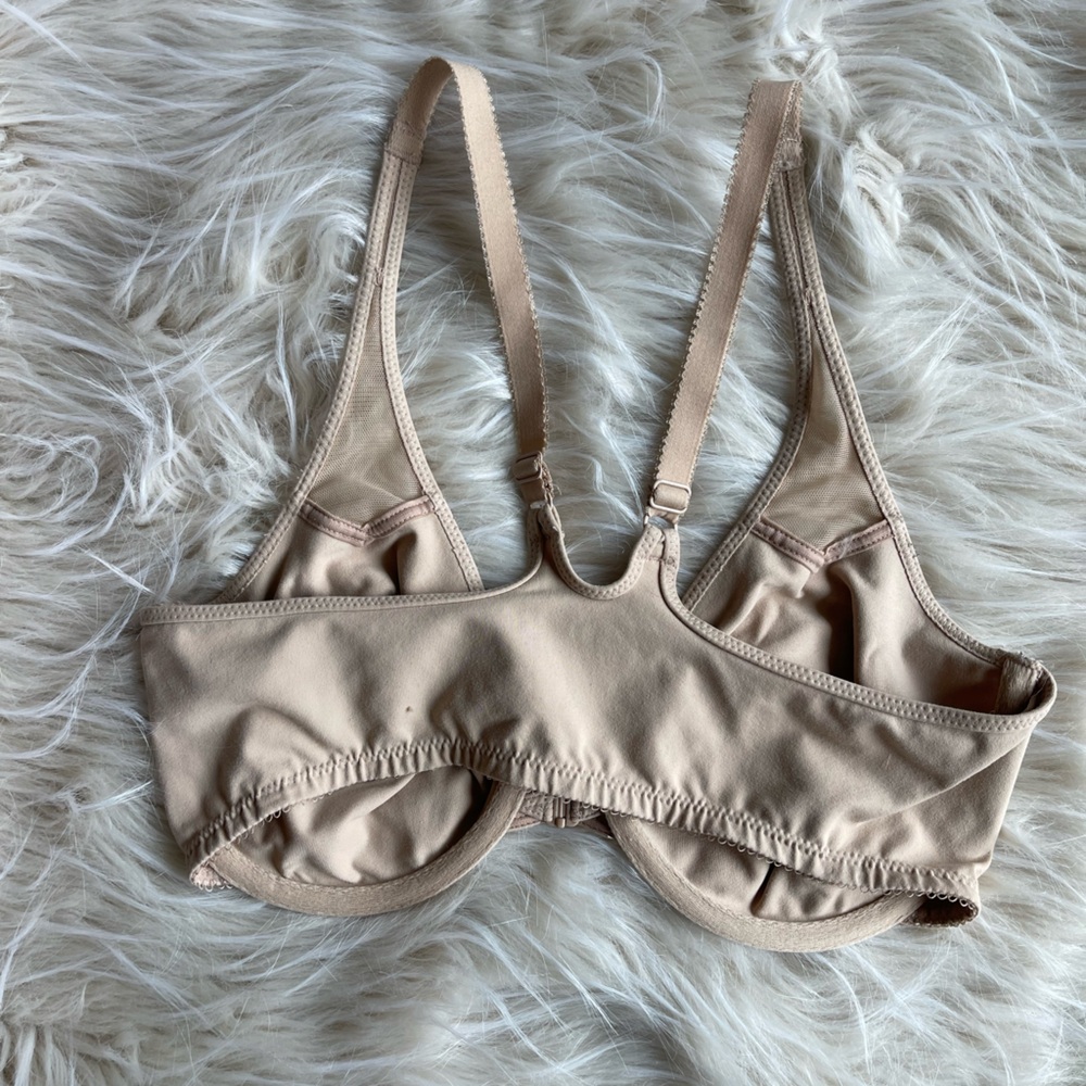 Wacoal Front Close Racerback Underwire Bra Beige 34D - Picture 4 of 5